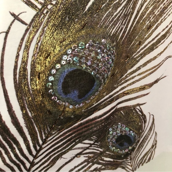 Forever 21 Beaded Peacock Feather Tank Top - Picture 8 of 12